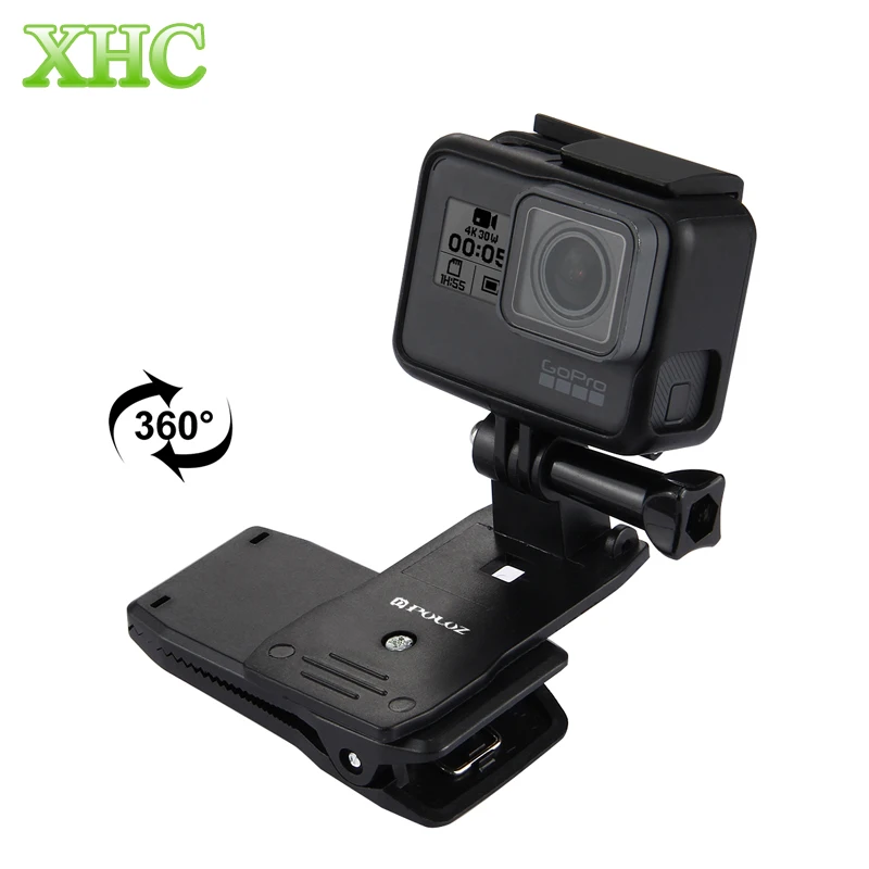 Для Go Pro Аксессуары 360 градусов рюкзак БЫСТРОРАЗЪЕМНАЯ шапка Зажим Быстрый зажим