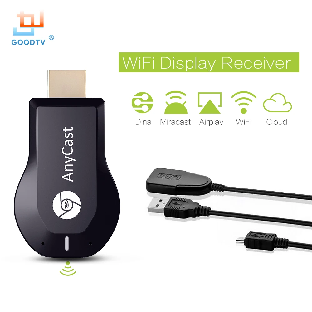 Медиаплеер AnyCast M2 Wi Fi дисплей приемник DLNA Miracast Dongle ТВ флешка для Windows Android iOS Mac