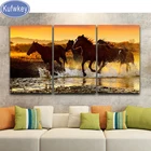 3 шт. Алмазная вышивка, картина, 3D полная картина, 5d Алмазная мозаика, вышивка крестиком, Триптих, сделай сам, закат, природный пейзаж, Декор