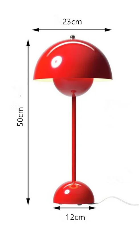 Современная лампа для спальни Verner Panton цветочный горшок лакированная настольная