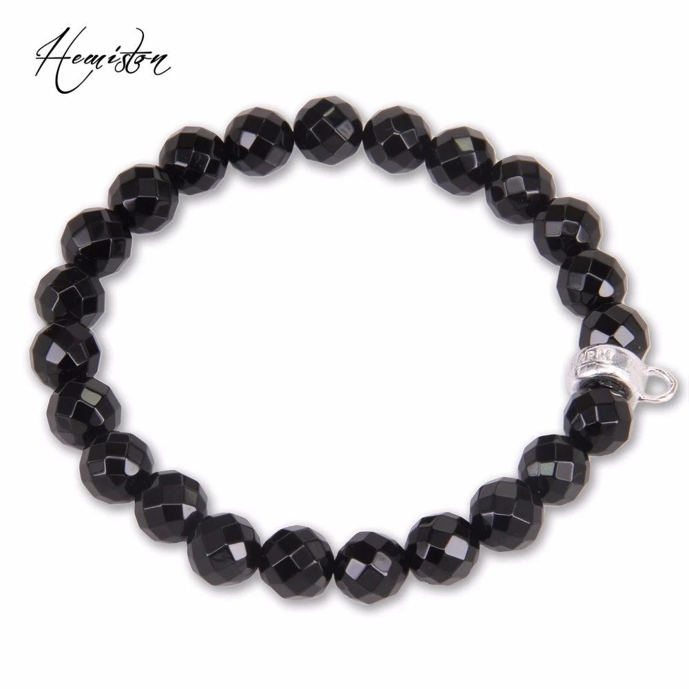 Томас и его Стиль черный гранит браслет из ониксовых бусин с шармом перевозчика