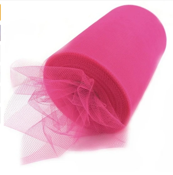 Neon pink 100 yard FENGRISE ткани 100 Двор 15 см DIY Тюль ролл Катушка Туту Одежда трикотажная ткань для Свадебный декор швейные для вечеринки, дня рождения поставок событий ткани ткань для платья свадебный декор свадебные украшения - Цвет: Neon pink 100 yard