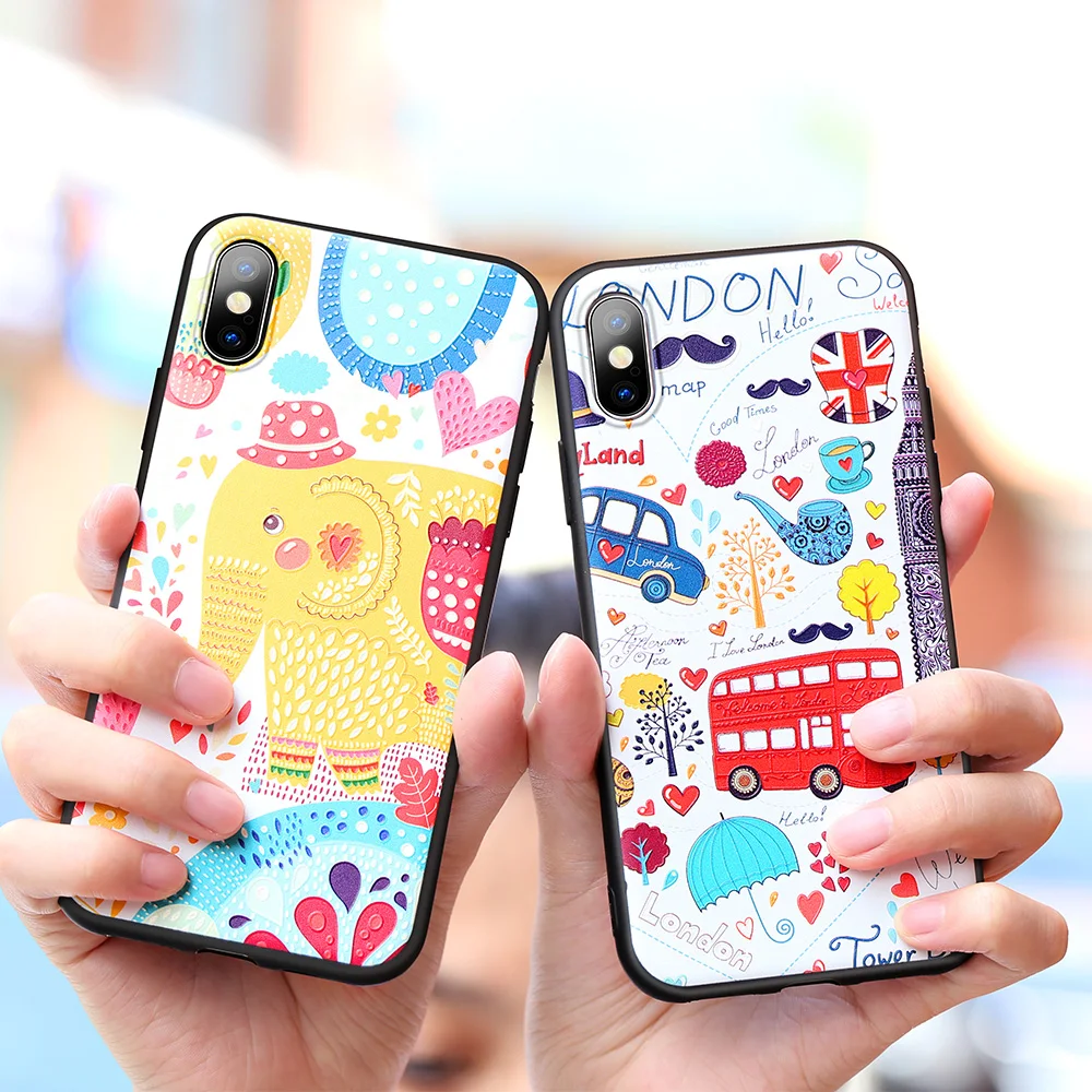Милый чехол KISSCASE с узором для Huawei Mate 20 10 Lite P20 P30 P10 Pro мягкий Honor 9 8 Y9 P Smart 2019 |