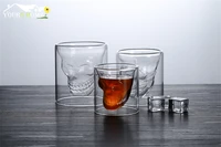 6pcs 150ml skull head vodka shot glass drinking ware for home office bar sets barware