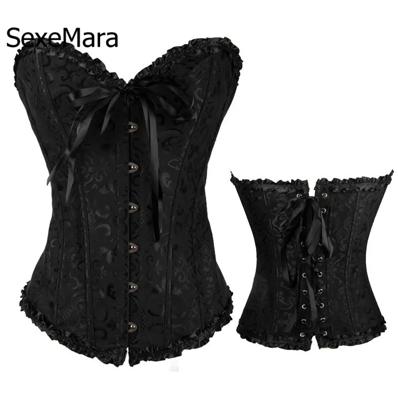 

Sexy Lingerie Plus Size Babydoll Costumes Abdomen Bustier Cincher Shaper Corsetry Slim Erotic Lingerie+T Pants