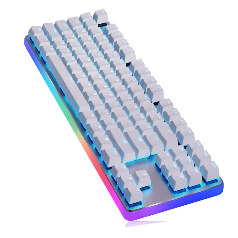 Игровая механическая клавиатура GK87 PRO [Cherry MX Silent Red] TKL 87-key Anti-ghosting RGB с подсветкой для PC Gamer Typist-QWERTY-Layout