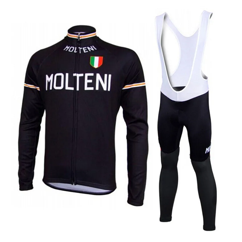 Molteni Мужская велосипедная трикотажная куртка спортивная одежда с длинным рукавом для велоспорта комбинезон