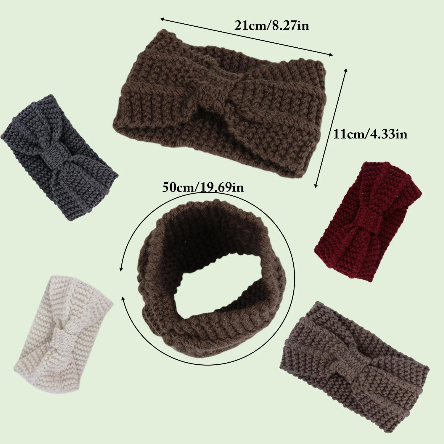 

New 4pcs Solid Crochet Knitting Woolen Headbands Winter Women Bohemia Weaving Cross Headbands Hairbands Hair Accessories