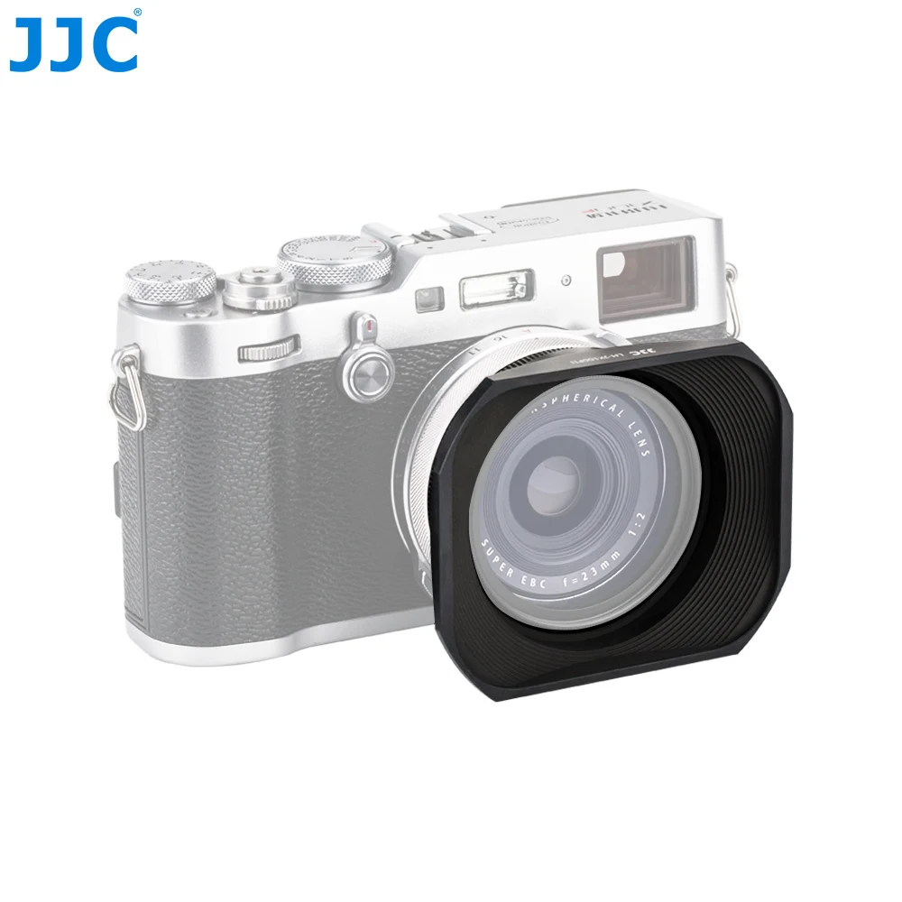 JJC Квадратная Металлическая бленда объектива камеры для Fujifilm X70/X100/X100S/X100T/X100F защитное кольцо-адаптер Комплект совместимый 49 мм крышка фильтра