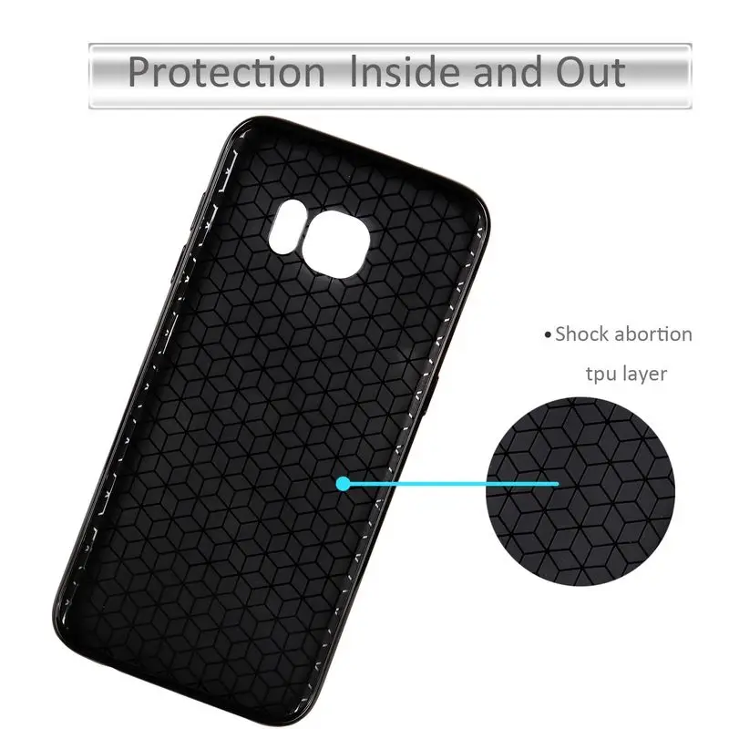 Carbon Fiber Skin Back Cover Slim Soft ventilation Case Fundas For Samsung Galaxy S7 Edge Capa | Мобильные телефоны и