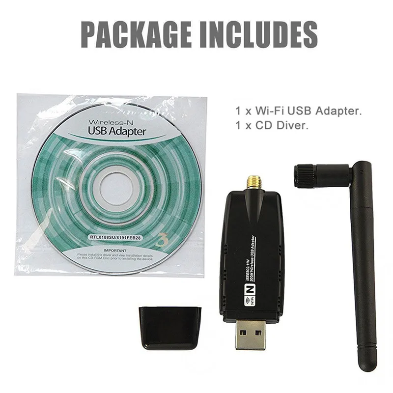 Centechia 300 Мбит/с USB беспроводной WiFi адаптер+ LAN Карта 802.11b/g/n 3dBi WiFi антенна сетевой адаптер ключ