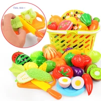 37pcslot children pretend role play house toy cutting fruit plastic vegetables food kitchen baby classic kids educational toys