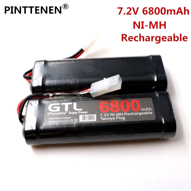 Nueva 7,2 V batera 6800 mAh NiMH Paquete de bateras para RC coche Camin Buggy Barco tanque Ni-MH bateras Gris La cena de