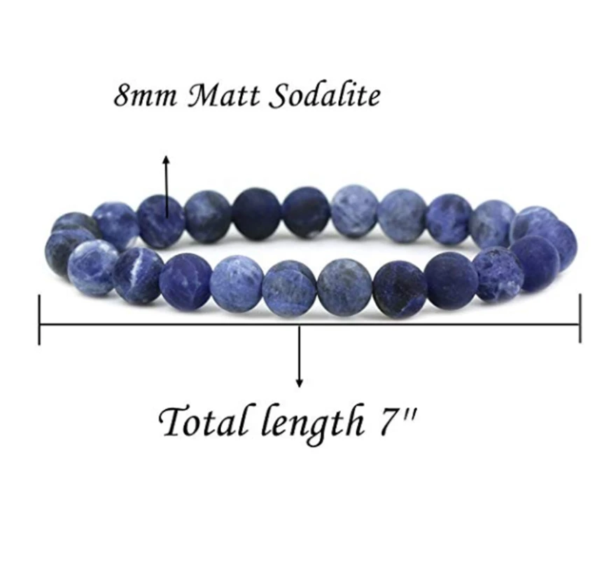 YuTeng Semi Precious Stone 6/8/10mm Round Beads Stretch Bracelet 7&quot Unisex LL804-1 | Украшения и аксессуары
