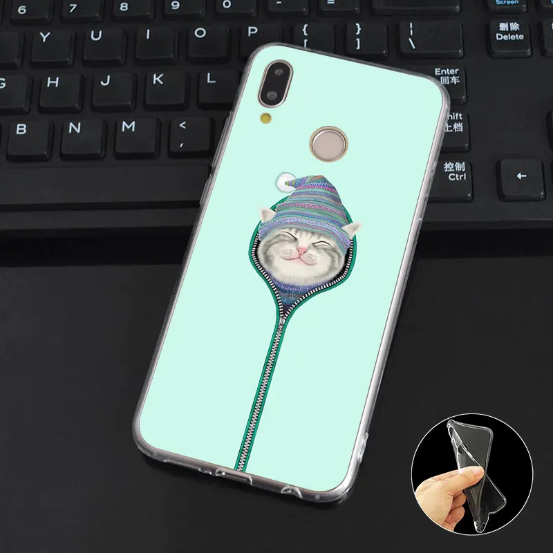 L193 Kawaii Cat Сладкие Симпатичные из мягкого ТПУ силиконовый чехол для телефона Huawei P8