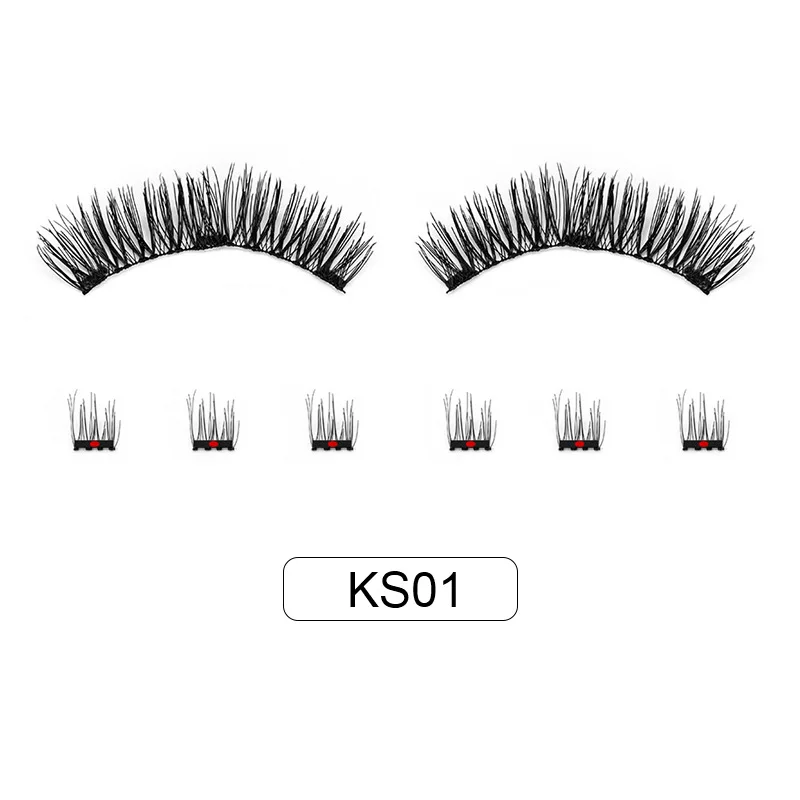 3D Магнитные накладные ресницы из норки белые или черные акриловые шесть