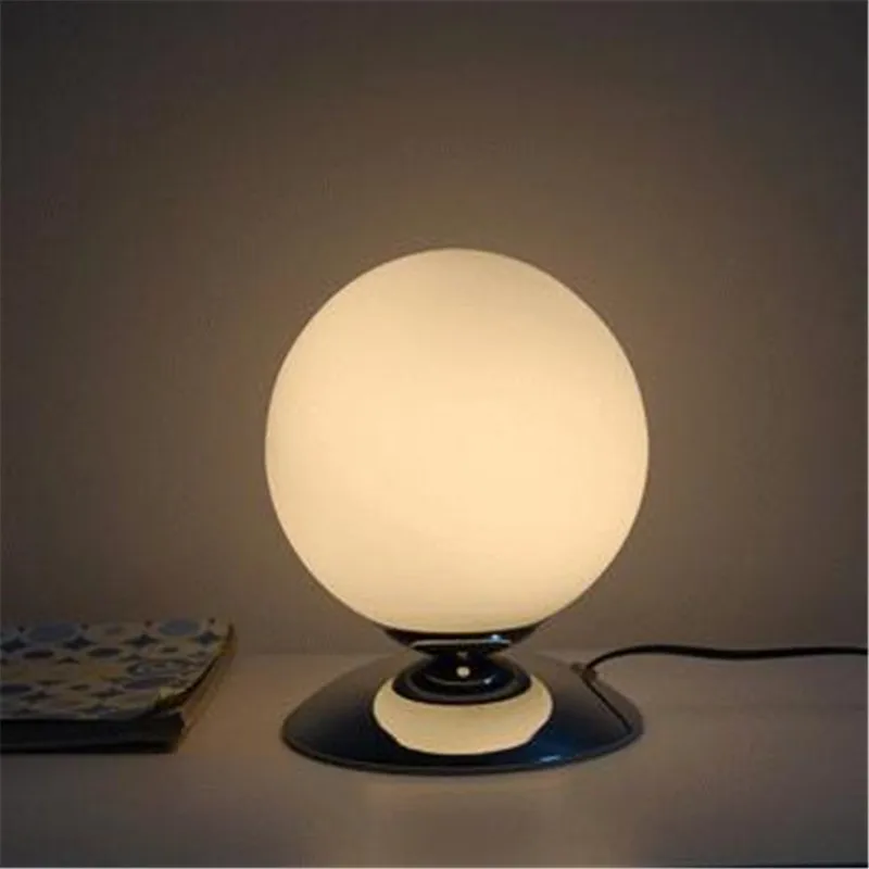 Современные Bried модные молочно-белые стеклянные шарики Led E27 настольная лампа для