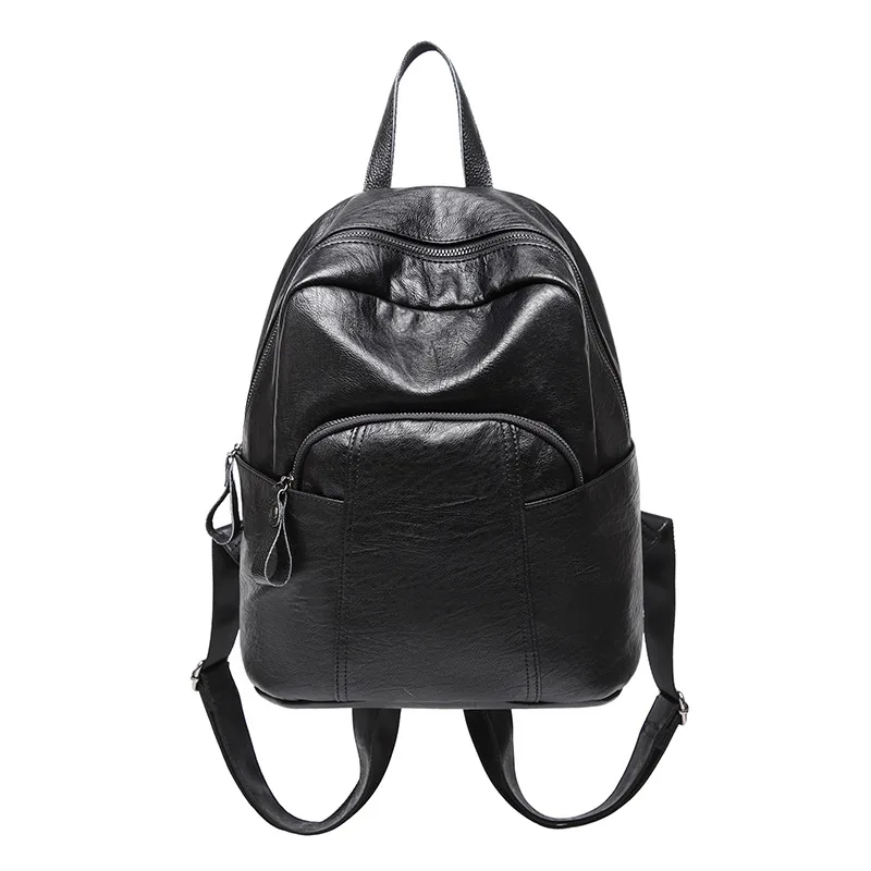 

Vintage Chain tassel Women Backpack Genuine Leather School Bags For Teenage Girls Travel Backpack Large Capacity Daypack C628