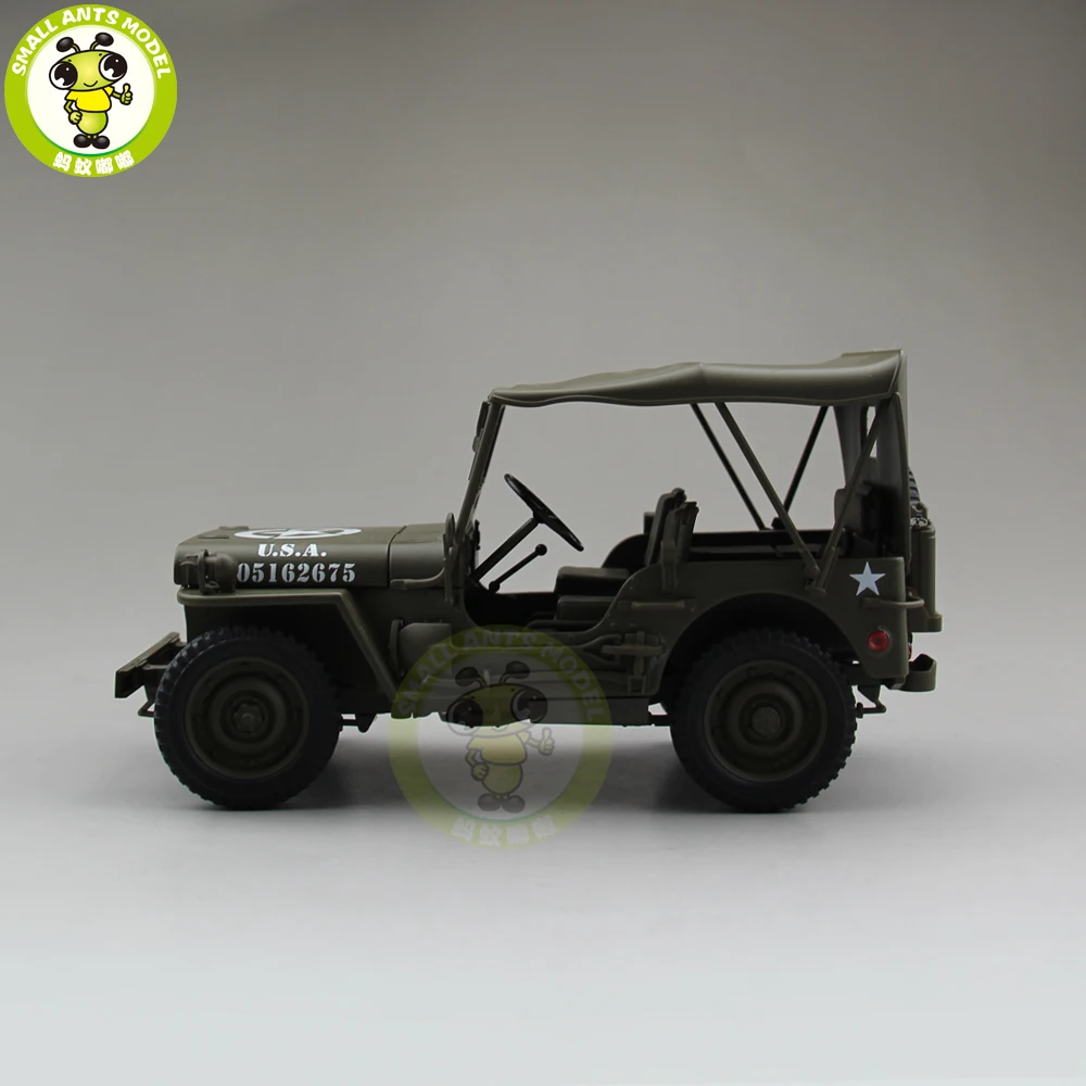 1/18 1941 JEEP WILLYS MB армии США литой автомобиль модель игрушки Welly армейский зеленый