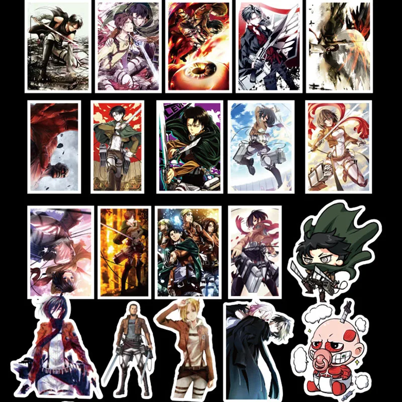 39 шт./лот Наклейка На титанов наклейки на багаж из аниме подарки для детей ноутбук