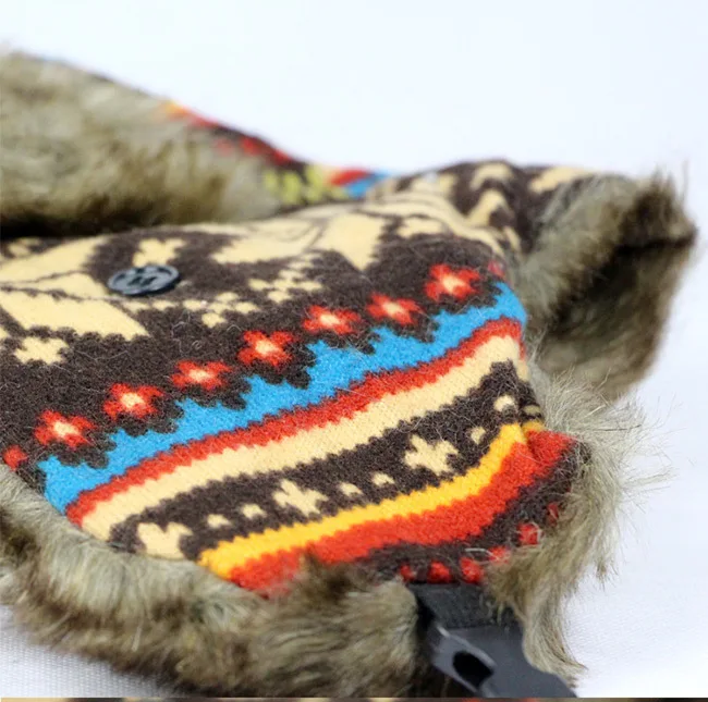 Зимняя женская шапка-бомбер меховая шапка с ушками ушными флагами Русская Шапка