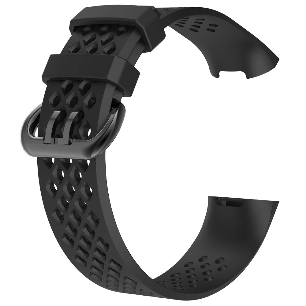 Ремешок спортивный для умных часов Fitbit Charge 3 мягкий силиконовый сменный Браслет |