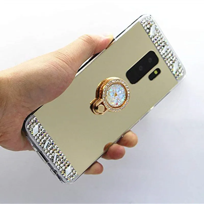 Шикарные Роскошные зеркальные ТПУ чехлы для телефонов Samsung Galaxy J4 J6 A6 A8 Plus 2018 A7 A5 A3