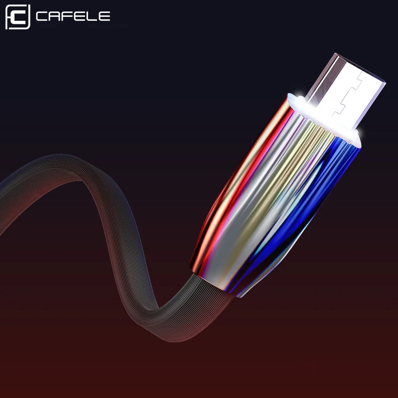 Cafele светодиодный светильник Micro USB кабель для Xiaomi Note 5/4X цинковый сплав Разъем USB Micro зарядный кабель 120 см