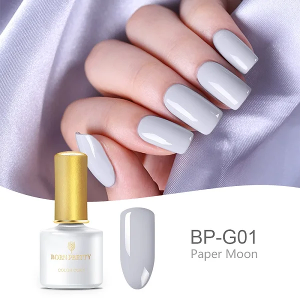 BP-G01 BORN PRETTY серая серия чистый цвет ногтей 6 мл Гель-лак для ногтей замочить от УФ-лака - Цвет: BP-G01