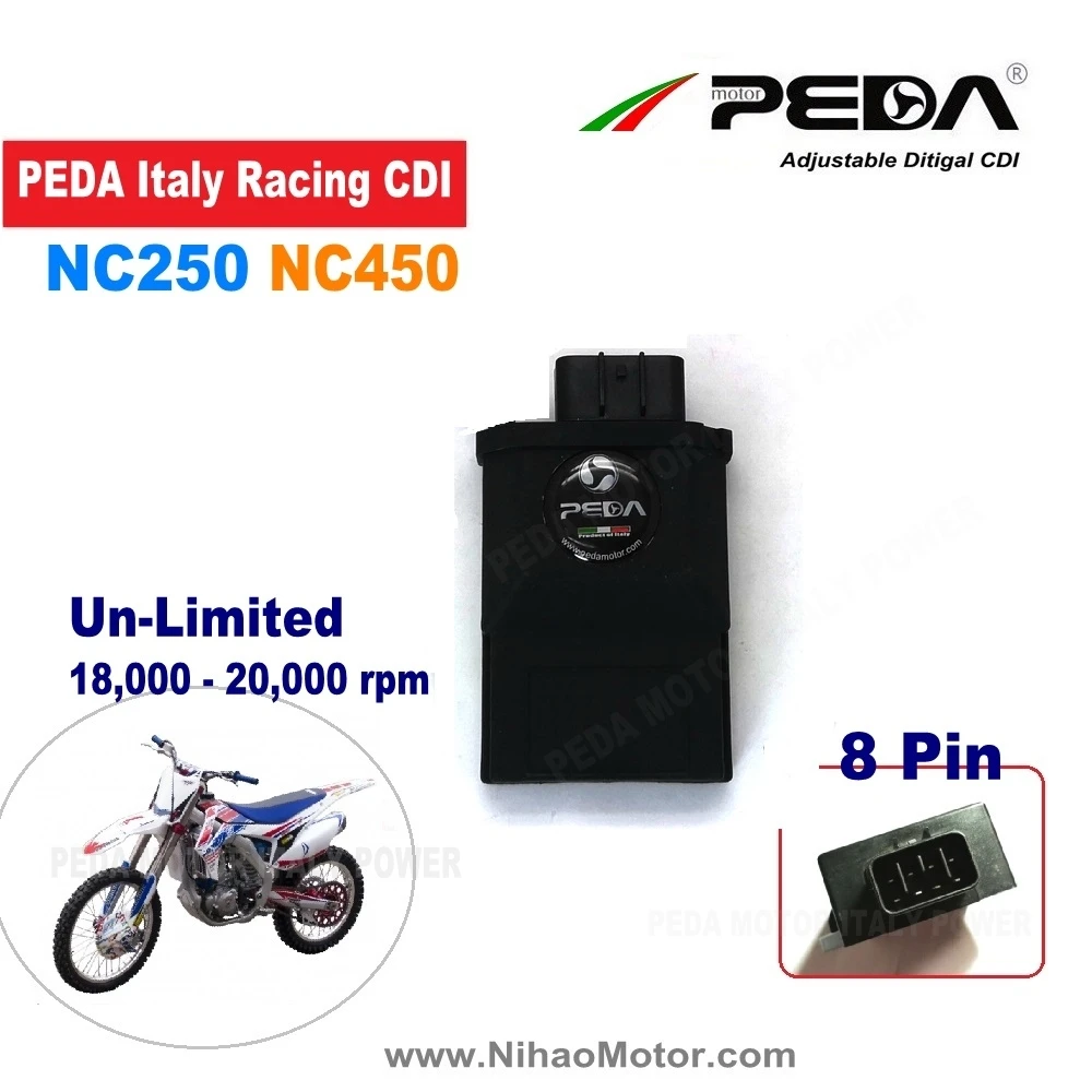Для гонок на мотоциклах CDI 8Pin NC250 NC450 Zongshen RX3 RX4 DC 20000 ОБ/мин неограниченная катушка зажигания производительность мото запчасти KAYO moto land