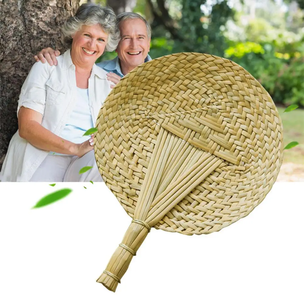 

Decoration Hand Fan Straw Hand Woven Wedding Souvenirs Handheld Mini Home Bamboo Dance Portable Japoneses Gifts