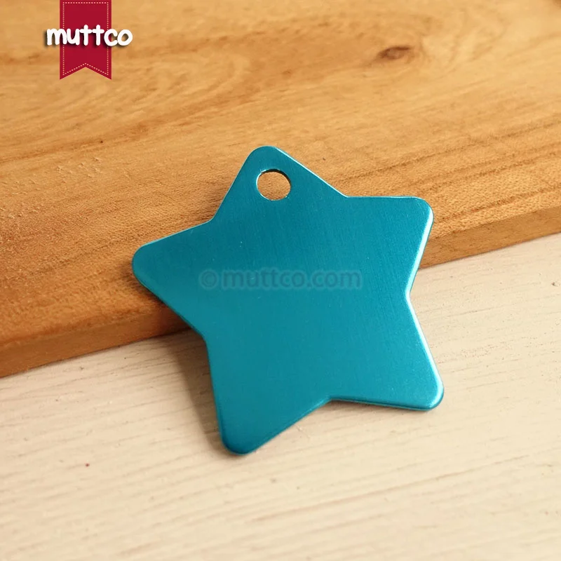 500pcs/lot wholesale good dog cat name charm craved phone number customs tag star sharp id 10 colors DIT-023 | Дом и сад