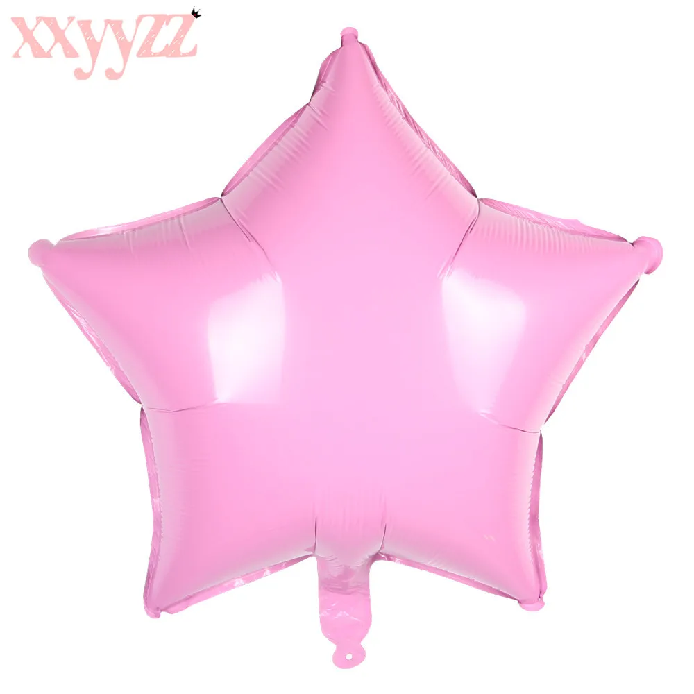 light PINK XXYYZZ 18 дюймов Звездные воздушные шары из фольги 45 см пятиконечные Звездные шары мерцающие и блестящие товары для декорации вечеринок на день рождения, свадьбу - Цвет: light PINK