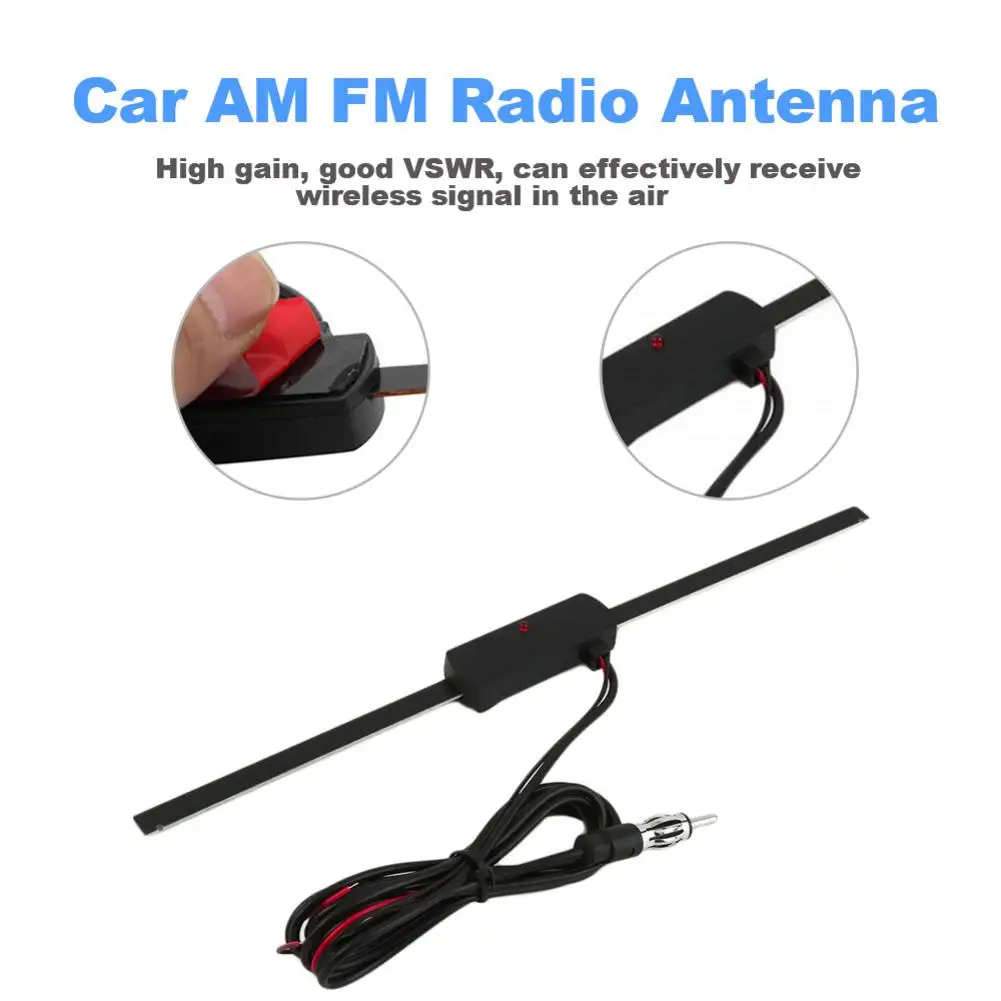 Лобовое стекло автомобиля Универсальный Antena AM FM Радио Антенна Усилитель сигнала