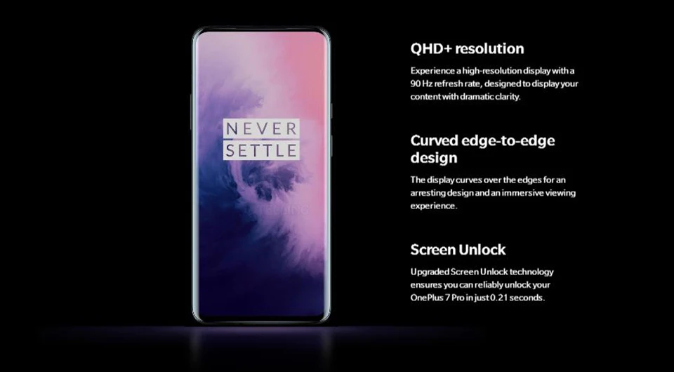 Подарки Global Oneplus 7 Pro смартфон Oxygen Android 9 Snapdragon 855 Восьмиядерный 6,6" 3120x1440 изогнутый край OTA 30 Вт телефон