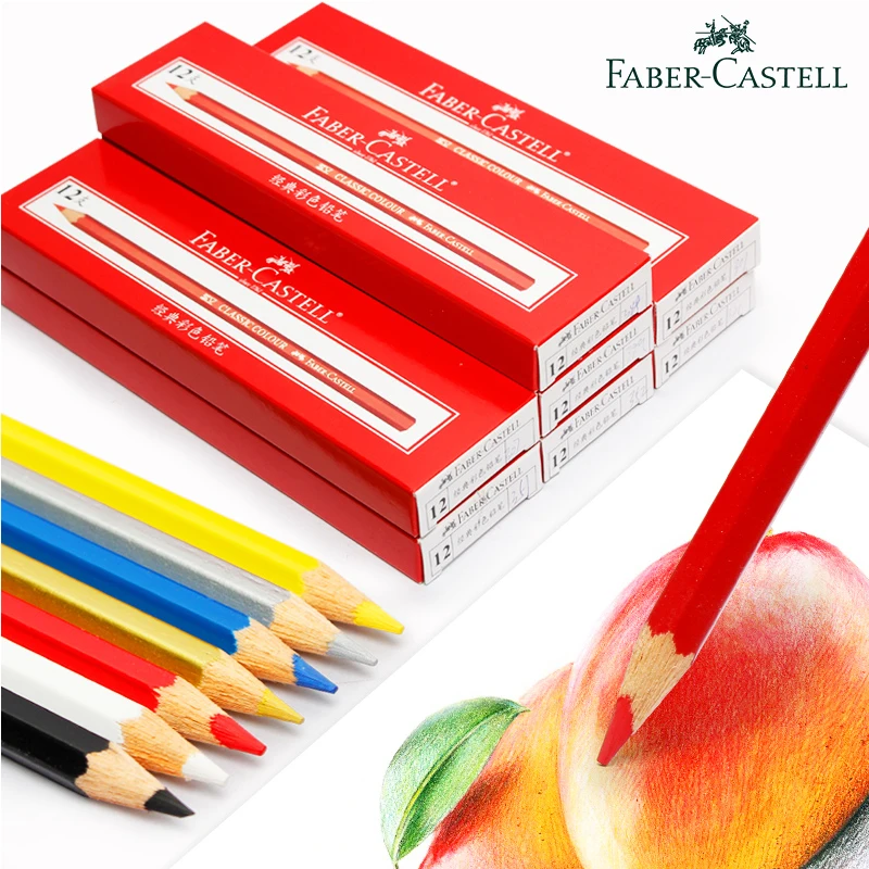 12 шт. классические масляные водорастворимые цветные карандаши FABER CASTELL