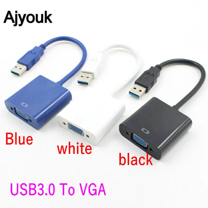 1 шт. USB3.0 к VGA адаптер мульти дисплей видео конвертер кабель для Windows 7/8/8 1/10 ноутбук