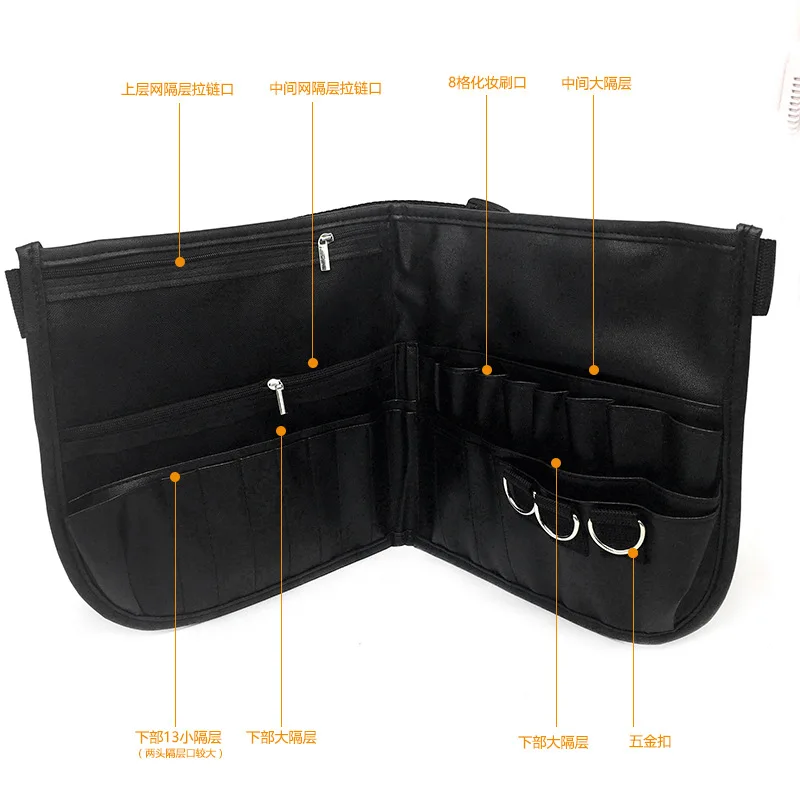 Профессиональные Карманы Сумки Щетку Кисти Держатель Мешка Портативный Черный