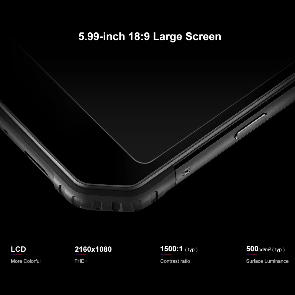 AGM A9 IP68 прочный смартфон 5 99 &quot18:9 FHD + безрамочный экран Android 8 1 Snapdragon 450 NFC передний
