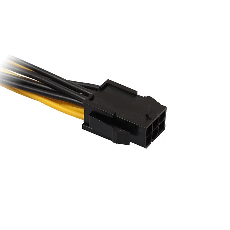 EnLabs 20 см PCIe 6pin к 2x8pin (6 + 2) PCI-E кабель сплиттер питания двойной 8pin эфириум добыча