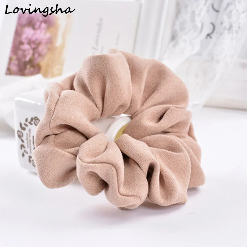 LOVINGSHA Light Color Women Hair Accesorios Pelo Brand Women Hair Tie Scrunchie Ponytail Hair Holder Rope CHD007