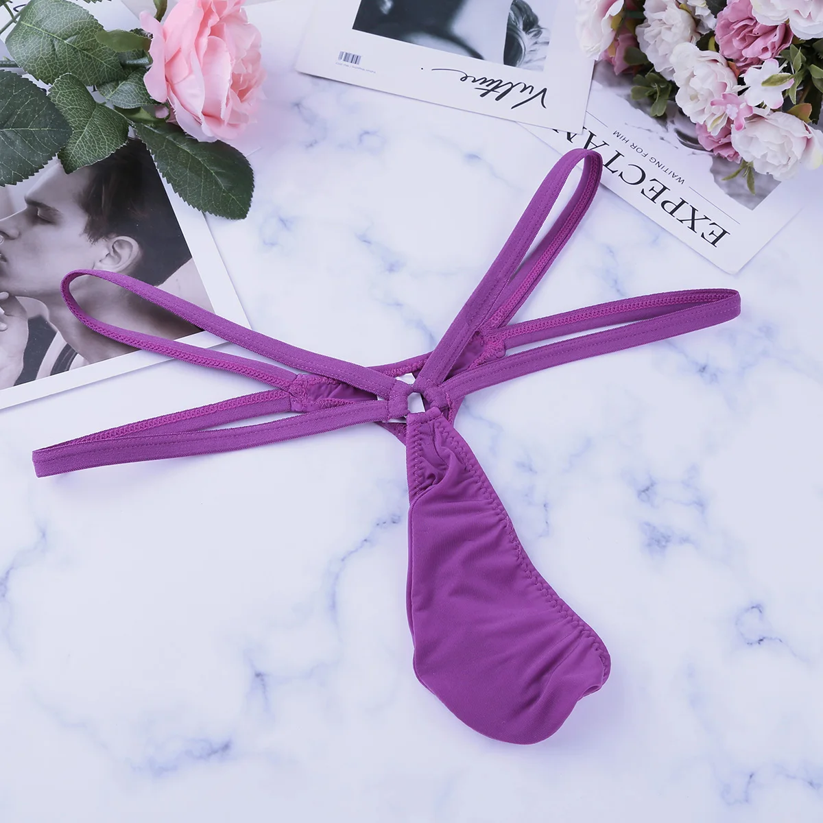 TiaoBug Мужское нижнее белье с низкой посадкой мешочком мини покрытие для мужчин