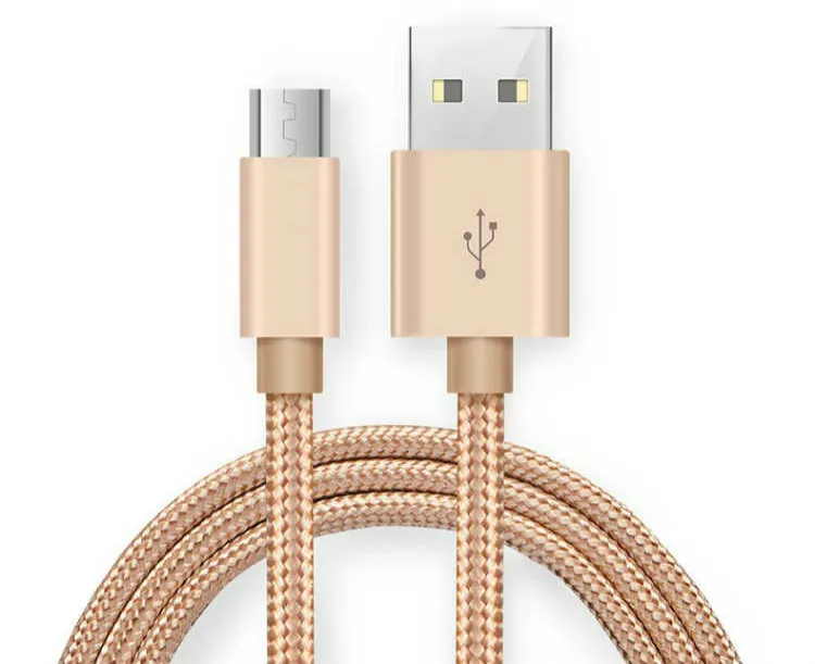 1 м Micro Usb кабель быстрая зарядка нейлоновый шнур Microusb Синхронизация данных для
