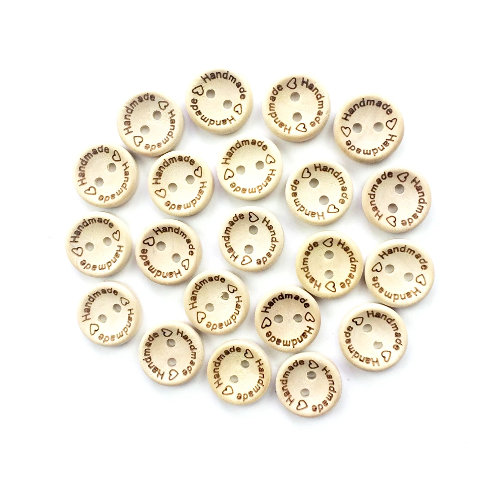 100 шт. ручной работы деревянная бирка для пуговиц одежды аксессуары скрапбукинга
