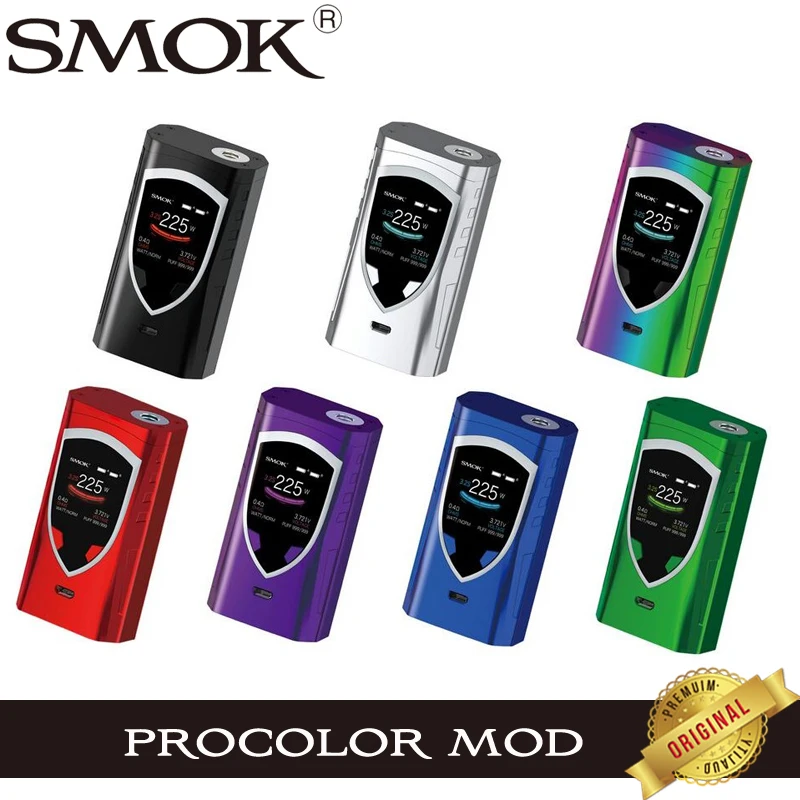 Оригинальная электронная сигарета smok Pro цветная коробка MOD 225 W поддержка TFV8