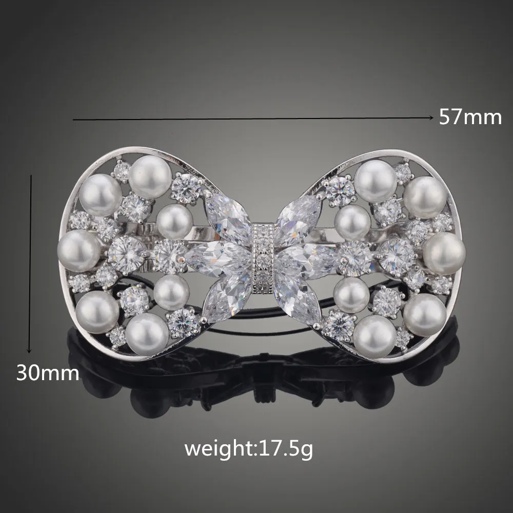 De pelo adornos Clip de la joyeria nupcial CZ horquilla del boda аксессуары Bijoux Cheveux Mariage F00056|Украшения для