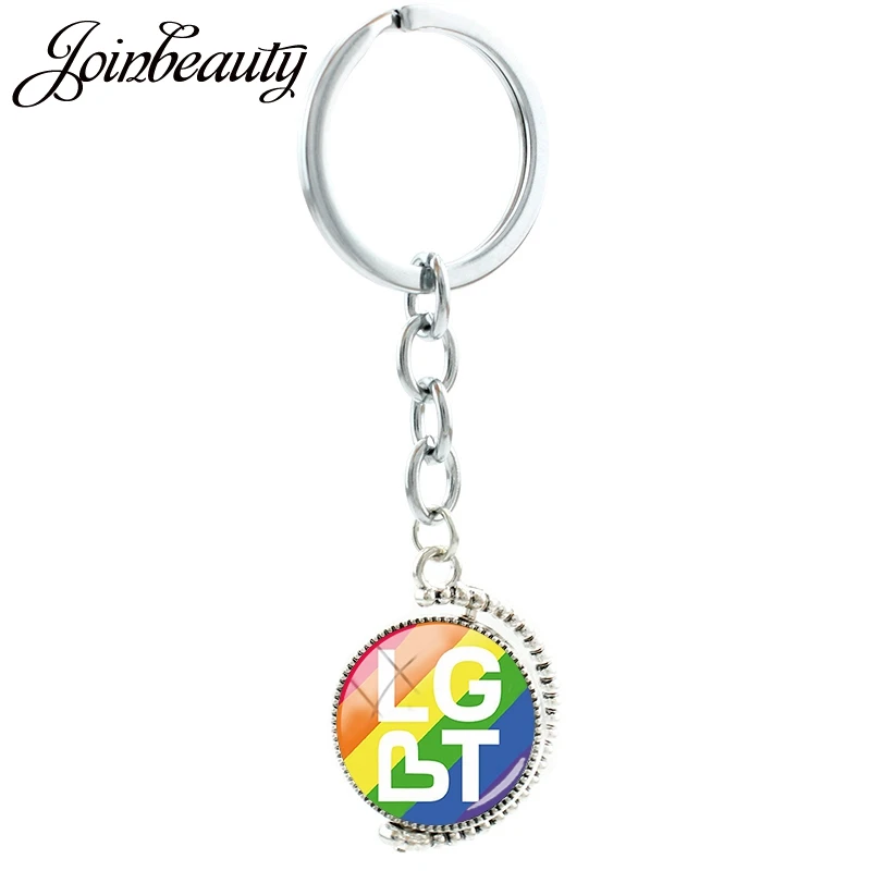 Радужный двухсторонний ключ JOINBEAUTY для лесбиянок геев ЛГБТ стеклянный подвесной