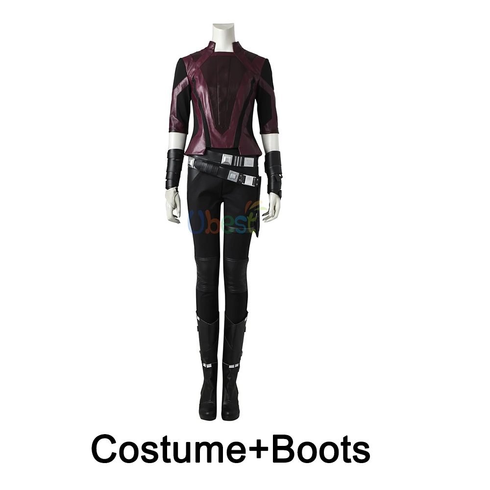 Стражи Галактики Vol 2 Косплей гамора костюм куртка ручной работы - Цвет: Costume With Boots