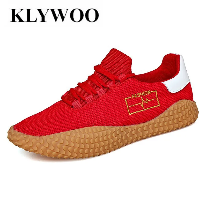KLYWOO Air Mesh Sneakers for Men Casual Shoes Breathable Running Light Trainers Black | Обувь