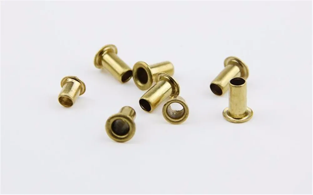 

500/1000 шт M0.9 * 3 мм люверсы заклепки гайка медные через отверстие заклепки полые люверсы латунные заклепки